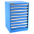 Champion Tool Storage SWS1800-0902-ILC-FTB-BB | 28-1/4" Width x 41-3/4" Height x 22-1/2" Depth 9 Drawer 180 Compartment Powder Coated Steel Modular Compartment Cabinet - Bright Blue