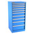 Champion Tool Storage SWS2700-1002-ILC-FTB-BB | 28-1/4" Width x 59-1/2" Height x 22-1/2" Depth 10 Drawer 152 Compartment Powder Coated Steel Modular Compartment Cabinet - Bright Blue