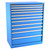 Champion Tool Storage EWS2700-1101-ILC-FTB-BB | 47" Width x 59-1/2" Height x 22-1/2" Depth 11 Drawer 304 Compartment Powder Coated Steel Modular Compartment Cabinet - Bright Blue