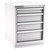 Champion Tool Storage NWS1200-0401-ILC-FTB-LG | 22-3/16" Width x 29-7/8" Height x 22-1/2" Depth 4 Drawer 33 Compartment Powder Coated Steel Modular Compartment Cabinet - Light Gray