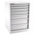 Champion Tool Storage SWS1800-0701-ILC-FTB-LG | 28-1/4" Width x 41-3/4" Height x 22-1/2" Depth 7 Drawer 120 Compartment Powder Coated Steel Modular Compartment Cabinet - Light Gray