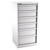 Champion Tool Storage SWS2700-0601-ILC-FTB-LG | 28-1/4" Width x 59-1/2" Height x 22-1/2" Depth 6 Drawer 45 Compartment Powder Coated Steel Modular Compartment Cabinet - Light Gray