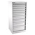Champion Tool Storage SWS2700-1002-ILC-FTB-LG | 28-1/4" Width x 59-1/2" Height x 22-1/2" Depth 10 Drawer 152 Compartment Powder Coated Steel Modular Compartment Cabinet - Light Gray