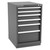 Champion Tool Storage NWS1500-0601-ILC-FTB-DG | 22-3/16" Width x 35-7/8" Height x 22-1/2" Depth 6 Drawer 58 Compartment Powder Coated Steel Modular Compartment Cabinet - Dark Gray
