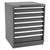 Champion Tool Storage SWS1500-0701-ILC-FTB-DG | 28-1/4" Width x 35-7/8" Height x 22-1/2" Depth 7 Drawer 73 Compartment Powder Coated Steel Modular Compartment Cabinet - Dark Gray