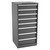 Champion Tool Storage SWS2700-0802-ILC-FTB-DG | 28-1/4" Width x 59-1/2" Height x 22-1/2" Depth 8 Drawer 81 Compartment Powder Coated Steel Modular Compartment Cabinet - Dark Gray