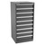 Champion Tool Storage SWS2700-0901-ILC-FTB-DG | 28-1/4" Width x 59-1/2" Height x 22-1/2" Depth 9 Drawer 124 Compartment Powder Coated Steel Modular Compartment Cabinet - Dark Gray