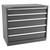 Champion Tool Storage EWS1800-0501-ILC-FTB-DG | 47" Width x 41-3/4" Height x 22-1/2" Depth 5 Drawer 108 Compartment Powder Coated Steel Modular Compartment Cabinet - Dark Gray
