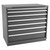 Champion Tool Storage EWS1800-0701-ILC-FTB-DG | 47" Width x 41-3/4" Height x 22-1/2" Depth 7 Drawer 180 Compartment Powder Coated Steel Modular Compartment Cabinet - Dark Gray