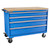 Champion Tool Storage DWS1500-0401IL-MB8-BBT-BB | 56-1/2" Width x 43-1/4" Height x 22-1/2" Depth 9 Drawer Powder Coated Steel Modular Drawer With Butcher Block - Bright Blue