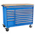 Champion Tool Storage DWS1800-1301IL-MB8-BBT-BB | 56-1/2" Width x 39-3/8" Height x 22-1/2" Depth 13 Drawer Powder Coated Steel Modular Drawer With Butcher Block - Bright Blue