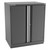 Champion Tool Storage SWPS2100-2FDIL-FTB-DG | 40-1/4" Width x 45-1/4" Height x 22-1/2" Depth 2 Doors 2 Shelf Powder Coated Steel Modular Flush Door Cabinets With Shelf - Dark Gray