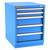 Champion Tool Storage NW1200-0501-ILC-FTB-BB | 22-3/16" Width x 29-7/8" Height x 28-1/2" Depth 5 Drawer 42 Compartments Powder Coated Steel Modular Drawer Cabinet - Bright Blue