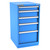 Champion Tool Storage NW1800-0501-ILC-FTB-BB | 22-3/16" Width x 41-3/4" Height x 28-1/2" Depth 5 Drawer 38 Compartments Powder Coated Steel Modular Drawer Cabinet - Bright Blue