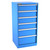 Champion Tool Storage SW2700-0601-ILC-FTB-BB | 28-1/4" Width x 59-1/2" Height x 28-1/2" Depth 6 Drawer 45 Compartments Powder Coated Steel Modular Drawer Cabinet - Bright Blue