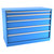 Champion Tool Storage DW1800-0501-ILC-FTB-BB | 56-1/2" Width x 41-3/4" Height x 28-1/2" Depth 5 Drawer 94 Compartments Powder Coated Steel Modular Drawer Cabinet - Bright Blue