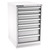 Champion Tool Storage NW1500-0701-ILC-FTB-LG | 22-3/16" Width x 35-7/8" Height x 28-1/2" Depth 7 Drawer 86 Compartments Powder Coated Steel Modular Drawer Cabinet - Light Gray
