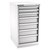 Champion Tool Storage NW1800-0701-ILC-FTB-LG | 22-3/16" Width x 41-3/4" Height x 28-1/2" Depth 7 Drawer 74 Compartments Powder Coated Steel Modular Drawer Cabinet - Light Gray