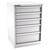 Champion Tool Storage SW1800-0502-ILC-FTB-LG | 28-1/4" Width x 41-3/4" Height x 28-1/2" Depth 5 Drawer 61 Compartments Powder Coated Steel Modular Drawer Cabinet - Light Gray
