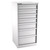 Champion Tool Storage SW2700-0701-ILC-FTB-LG | 28-1/4" Width x 59-1/2" Height x 28-1/2" Depth 7 Drawer 59 Compartments Powder Coated Steel Modular Drawer Cabinet - Light Gray