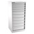 Champion Tool Storage SW2700-1001-ILC-FTB-LG | 28-1/4" Width x 59-1/2" Height x 28-1/2" Depth 10 Drawer 169 Compartments Powder Coated Steel Modular Drawer Cabinet - Light Gray