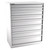 Champion Tool Storage EW2700-0801-ILC-FTB-LG | 47" Width x 59-1/2" Height x 28-1/2" Depth 8 Drawer 172 Compartments Powder Coated Steel Modular Drawer Cabinet - Light Gray