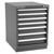 Champion Tool Storage NW1200-0701-ILC-FTB-DG | 22-3/16" Width x 29-7/8" Height x 28-1/2" Depth 7 Drawer 77 Compartments Powder Coated Steel Modular Drawer Cabinet - Dark Gray