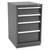 Champion Tool Storage NW1500-0402-ILC-FTB-DG | 22-3/16" Width x 35-7/8" Height x 28-1/2" Depth 4 Drawer 29 Compartments Powder Coated Steel Modular Drawer Cabinet - Dark Gray
