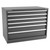 Champion Tool Storage EW1500-0601-ILC-FTB-DG | 47" Width x 35-7/8" Height x 28-1/2" Depth 6 Drawer 188 Compartments Powder Coated Steel Modular Drawer Cabinet - Dark Gray