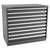 Champion Tool Storage EW1800-0901-ILC-FTB-DG | 47" Width x 41-3/4" Height x 28-1/2" Depth 9 Drawer 228 Compartments Powder Coated Steel Modular Drawer Cabinet - Dark Gray