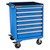 Champion Tool Storage SW1500-0702ILC-MB8-RT-BB | 28-1/4" Width x 42-1/4" Height x 28-1/2" Depth 7 Drawer 114 Compartments Powder Coated Steel Mobile Modular Cabinet with Retainer Top - Bright Blue