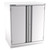 Champion Tool Storage SWP2100-2FDIL-FTB-LG | 40-1/4" Width x 45-1/4" Height x 28-1/2" Depth 2 Door 2 Shelves Powder Coated Steel Modular Flush Door Cabinet with Shelf - Light Gray