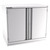 Champion Tool Storage EW1800-2FDIL-FTB-LG | 47" Width x 41-3/4" Height x 28-1/2" Depth 2 Door 2 Shelves Powder Coated Steel Modular Flush Door Cabinet with Shelf - Light Gray