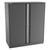 Champion Tool Storage DW3050-2FDIL-FTB-DG | 56-1/2" Width x 66-3/8" Height x 28-1/2" Depth 2 Door 3 Shelves Powder Coated Steel Modular Flush Door Cabinet with Shelf - Dark Gray