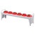 Champion Tool Storage NCTC-CF-H63 | 23.500" Width x 7.250" Height x 5.500" Depth Powder Coated Steel CNC Storage Rack with HSK63 Holder Insert - Light Gray