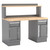 Champion Tool Storage WB701-B6030-DG | 60" Width x 35-1/4" Height x 30" Depth 2 Door 2 Shelves Powder Coated Steel Work Bench - Dark Gray