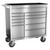Champion Tool Storage FMPS4111RC | 41" Width x 43" Height x 20" Depth 11 Drawer Brushed Coated Stainless Steel Wheeled Tool Cabinet - Stainless