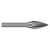 Harvey Tool 707520 | SG-2 Size x 5/16" Diameter x 1/4" Shank x 3/4" LOC x 2-1/2" OAL Uncoated Double Cut Burr