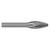 Harvey Tool 707824 | SF-3 Size x 3/8" Diameter x 1/4" Shank x 3/4" LOC x 2-1/2" OAL Uncoated Double Cut Burr
