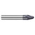 Harvey Tool 75112 | 1/2" Shank x 0.187" Radius x 0.398" LOC x 3" OAL 30 Degree Included Angle 2 Flute Uncoated Runner Cutter