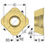 Seco Tools 02827888 | 0.625" Inscribed Circle Diameter x 0.059" Radius x 0.219" Thickness 4 Cutting Edge Carbide Quattromill Insert