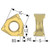 Seco Tools 02955704 | 0.264" Inscribed Circle Diameter x 0.032" Radius x 0.130" Thickness 6 Cutting Edge Carbide Square Shoulder Milling Insert