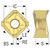 Seco Tools 03213570 | 0.551" Inscribed Circle Diameter x 0.039" Radius x 0.259" Thickness 8 Cutting Edge Carbide Milling Insert