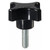 Carr Lane CL-1-PPK2T-PACKOF2 | 1/4"-20 Thread x 13/16" Diameter Four-Prong Knobs - Stud Type (Phenolic)