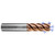 Helical Solutions 89912 | 0.500" Diameter x 0.500" Shank x 3.000" OAL x 1.250" LOC 5 Flute TPLUS Coated Corner Radius End Mill