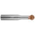 Helical Solutions 89344 | 1/4" Diameter x 1/4" Shank x 0.12" Radius x 0.963" OAL x 0.213" LOC 6 Flute TPLUS Coated Undercutting End Mill