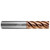 Helical Solutions 90012 | 0.078" Diameter x 0.250" Shank x 2.500" OAL x 0.188" LOC 5 Flute TPLUS Coated Corner Radius End Mill