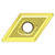 YG1 22002443 | 0.500" Inscribed Circle x 0.187" Thickness x 0.015" Radius x 0.551" Edge Length 4 Edge Count TiCN-Al2O3 Coated Carbide Turning Negative Insert