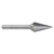 ATA SGSPRO 15728 | 1/8" Cutter Diameter x 1/8" Shank x 1-1/2" OAL x 5/8" LOC 7 Degree Included Angle Solid SM-43 Cone Burr