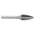 ATA SGSPRO 24278 | 5.00mm Cutter Diameter x 3.00mm Shank x 38.00mm OAL x 12.70mm LOC Solid SG-53M Pointed Tree Burr